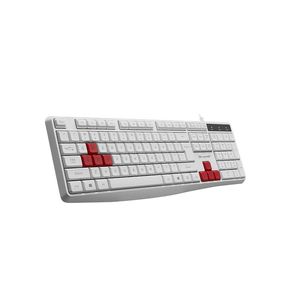 Tastiera da ufficio ergonomica di vendita calda Full-size cablata con connessione USB Design personalizzato per K-107CW di applicazioni informatiche - Product Image 1