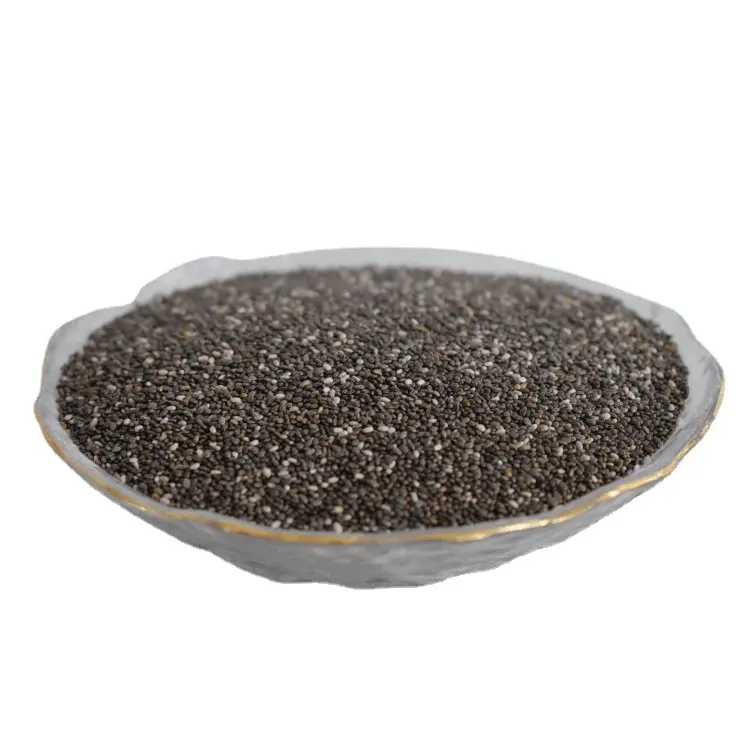 Weiqing-paquete a granel de semillas de chía, 25kg, negro orgánico, semillas de chía