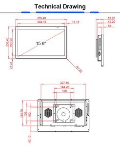 Allinone壁マウントOEM 15インチミニコンピュータすべて1つの容量性タッチスクリーンパネルPC - Product Image 6