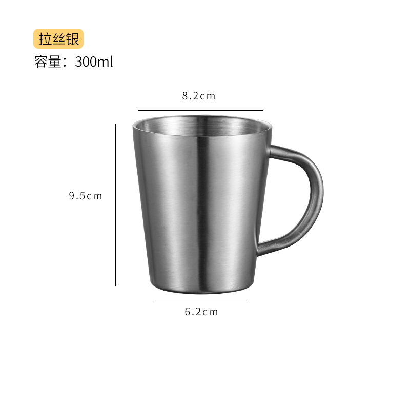 Tasse brillante à double paroi de 300 ml