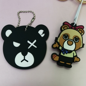 Nóng bán món quà phát sáng tối cao su Keyring chết cắt Keychains trống keyrings tùy chỉnh mềm PVC Keychain - Product Image 4