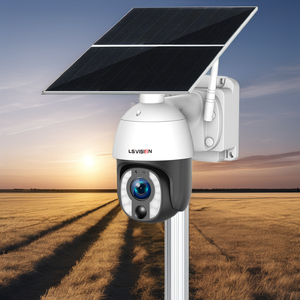 Беспроводная камера LS VISION 4G с аккумулятором, sim-карта CCTV, камера на солнечной батарее, 5 Мп, PTZ-зум, PIR-сигнализация, уличная Wi-Fi камера безопасности - Product Image 1