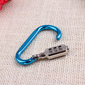 3 dijital küçük boy Tsa kombinasyon tuş kilidi kodu karabina klip asma kilit - Product Image 6