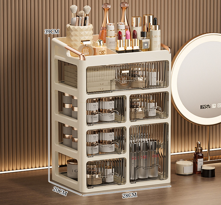Cream White-4 tier 5 drawer(B)