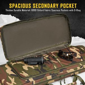 डल्स डोम 32/36/42/48/52 इंच नरम बंदूक केस बैकपैक डबल राइफल पिस्तौल बन्दूक भंडारण परिवहन - Product Image 3