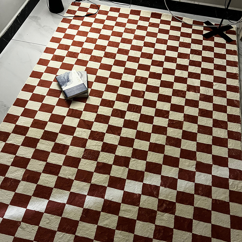 Retro brick red chessboard