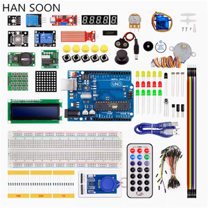 Kit para principiantes para grandes 2560 Arduino Sensor Kit UNO R3 Placa DE DESARROLLO RFID Actualización Kit de aprendizaje para principiantes