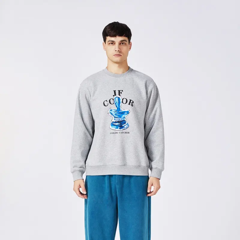 2024 trend iges bedrucktes Sweatshirt mit Rundhals ausschnitt EMO Custom Pullover Sweatshirt mit Rundhals ausschnitt Street Trend Sweatshirt mit Rundhals ausschnitt
