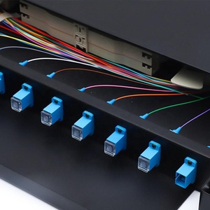 Caja de montaje en bastidor deslizante de riel ODF de 19 ''1U 8 12 24 48 puertos SC caja de terminales de distribución de panel de conexión de fibra óptica - Product Image 2