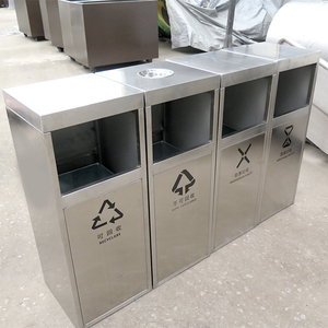 Outdoor Multi Compartment Waste Recycle <strong>Bin</strong> Mall Public Metal <strong>Sorting</strong> Dustbin Stainless Steel Trash Can Commercial <strong>Garbage</strong> <strong>Bin</strong>
