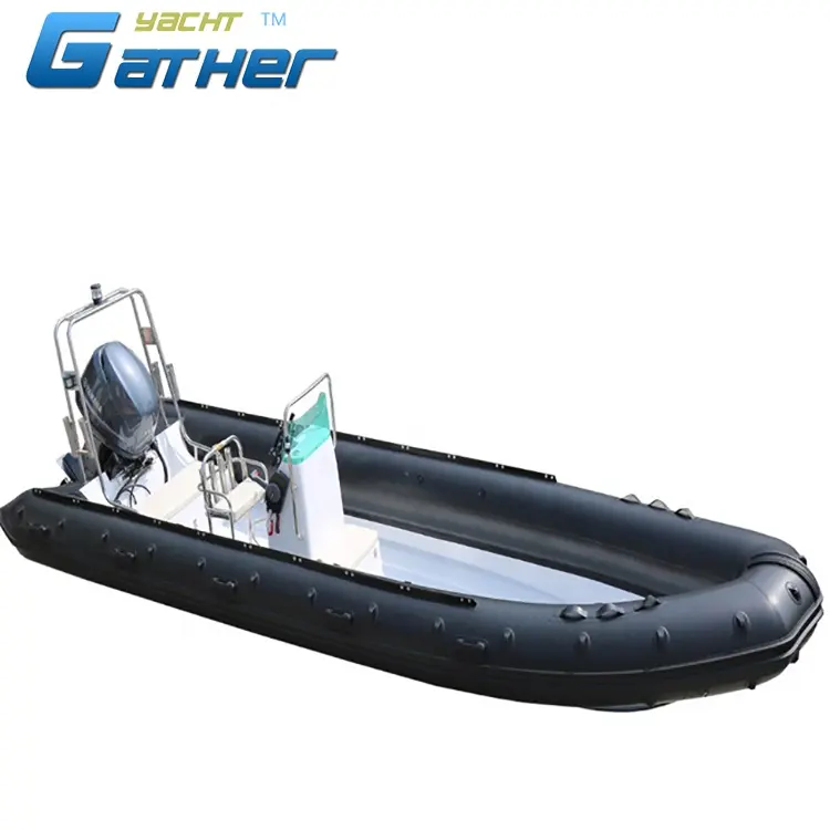 Gather Yacht Luxury Classic RHIB 680 in fibra di vetro fondo piatto scafo rigido gommone hypalon rib680