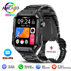 QW88 NFC Relógio Inteligente Impermeável Ao Ar Livre Tático Digital Sport Run relógio Sangue Freqüência Cardíaca Sono Monitoramento Smartwatch