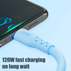 120W 6A USB-C cavo di ricarica rapida robusto in Silicone di spessore tipo C cavo di ricarica per Android Samsung Xiaomi Huawei linea dati - Product Image 5