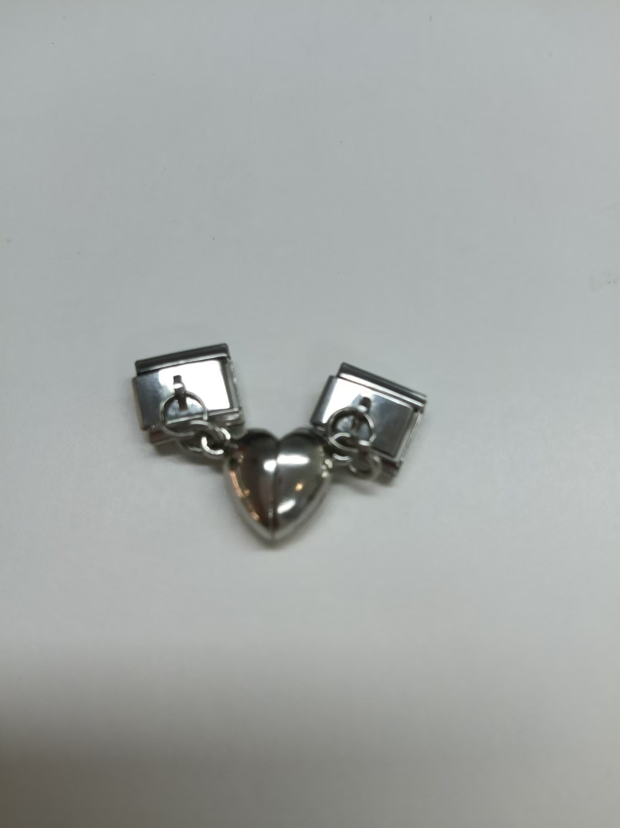 Steel color magnetic module pendant 1 pair