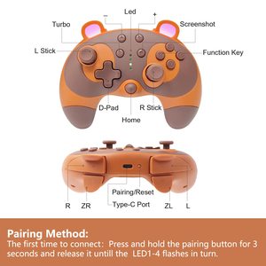 PC Android用のNintendSwitch Proゲームコントローラー用の人気デザインワイヤレススイッチゲームコントローラー - Product Image 3