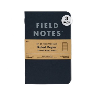 Personalizzabile 3 Pack Pitch Black Memo Book Notepad Kraft Softcover sottile tascabile Notebook Wiriting riviste per prendere appunti - Product Image 1