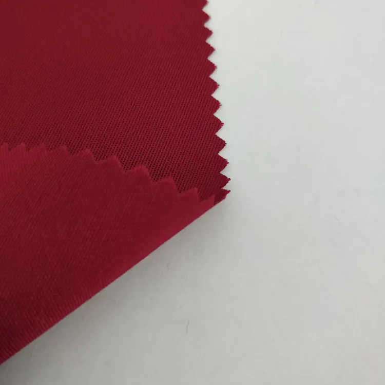 Middle Quality Woven Twill Maroon Gabardine 300D 100% Polyester Fabric For Uniform