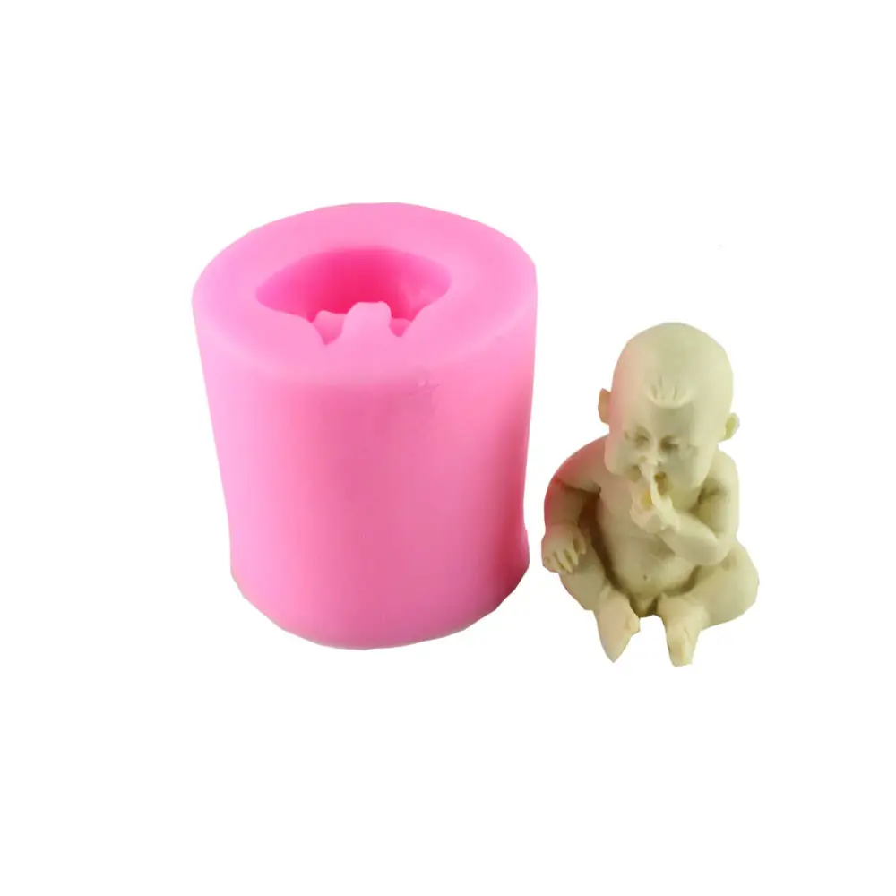 B-1067 Artesanal DIY vela molde Personalizado Adorável Bebê Dormindo Molde de Silicone Vela Molde Sabão