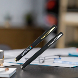 Tùy chỉnh 0.5mm chiều rộng bằng văn bản màu đen vàng mờ mịn trung tính Gel bút vật liệu nhựa tùy chỉnh logo cho quảng cáo khuyến mãi - Product Image 5