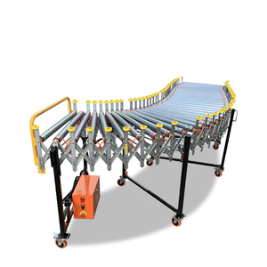 Flexible O Ring Belt Roller <strong>Conveyor</strong> <strong>Loading</strong> <strong>Unloading</strong> Box Carton Flexible Roller <strong>Conveyor</strong> with Speed Height Adjustment - Product Image 1