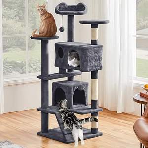 Multi-fungsional kucing pohon kucing rumah tangga kucing mewah menara pohon Kondominium mebel gores Post untuk anak kucing rumah untuk bermain - Product Image 5