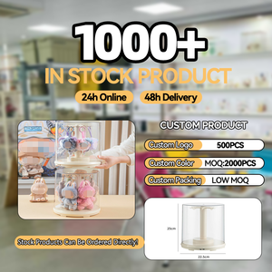 Bán buôn minh bạch cao PS rõ ràng Búp bê đồ chơi bộ sưu tập lưu trữ trường hợp với móc xoay đồ chơi hình hộp hiển thị cho labubu - Product Image 6