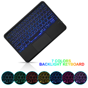 Miniteclado inalámbrico de 12 pulgadas con retroiluminación de 7 colores, panel táctil para tableta, PC, Android, iPad - Product Image 2