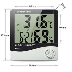 Termómetro Digital para interiores, medidor de temperatura ambiente y humedad, higrómetro con pantalla de tiempo - Product Image 6