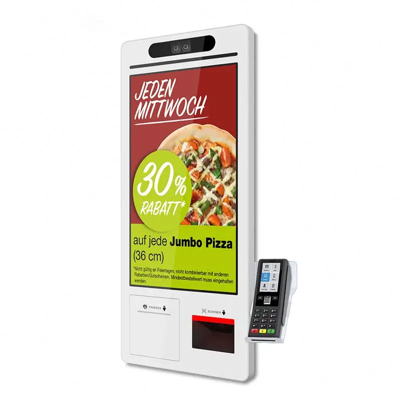 Qsr windows sistema android pagamento sem caixa on-line, envio gratuito de alimentos sdk inclui e pagamento de autoserviço