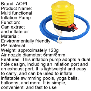 Einfache Inflation Doppel loch Design Schwimm ring Ballon tragbare Fuß luftpumpe multifunktion ale Inflation pumpe