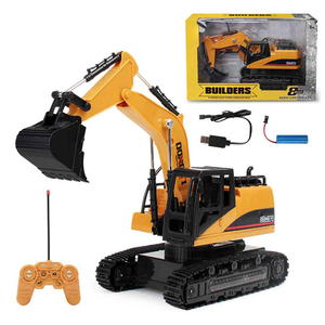 2.4G radyo kontrol ekskavatör kazıcı USB şarj 8-Channel oyuncak RC modeli Boys için şarj uzaktan kumanda hediye fikir içerir - Product Image 2