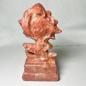 Cilalı kırmızı güneş taş aslan heykeli heykel doğal kristal heykeli süs hayvan heykelcik ev ofis için manevi taş - Product Image 6