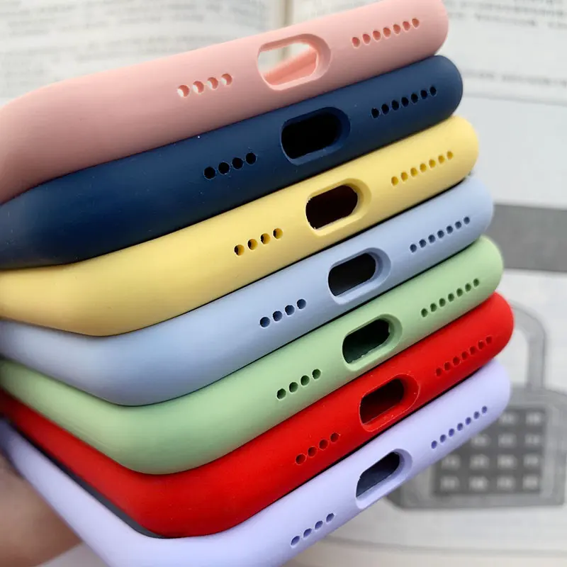 Nieuw Design Luxe Matte Vierkante Telefoonhoes Voor Iphone 12 11 Xr 11pro Xs Max Siliconen Tpu Aangepaste Mobiele Hoes