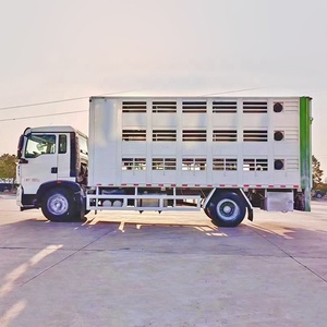 Sinotruk Howo 4x2 Caminhão De Transporte De Gado Liga De Alumínio Pourtry Day Old Chick Caminhão De Transporte - Product Image 5