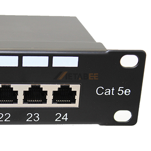 壁挂式电话网络空空白RJ11 RJ45 FTP UTP类5e类6类6a 19英寸0.5U 1U 2U 12 24 48端口配线架