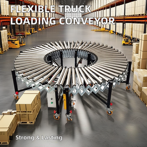 Motor-Powered Expandable Flexible Roller Conveyor <strong>Machine</strong> Truck <strong>Loading</strong> <strong>Unloading</strong> Driven Powered Roller Conveyor Wheel Core - Product Image 3