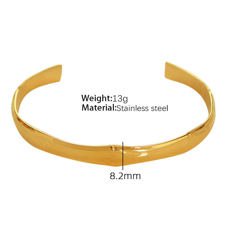Pulsera de apertura ajustable de oro SZ31