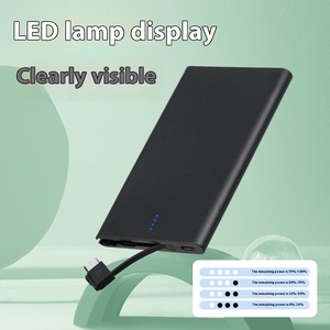 Tarjeta DE CRÉDITO ultrafina tamaño tipo C Salida de entrada con cable de carga banco de energía Delgado 5000mAh regalo de negocios logotipo personalizado - Product Image 4