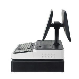 PSJ1000 15,6 "двойной экран Windows Pos машина все в одном для супермаркета с клавиатурой и выдвижным ящиком - Product Image 4