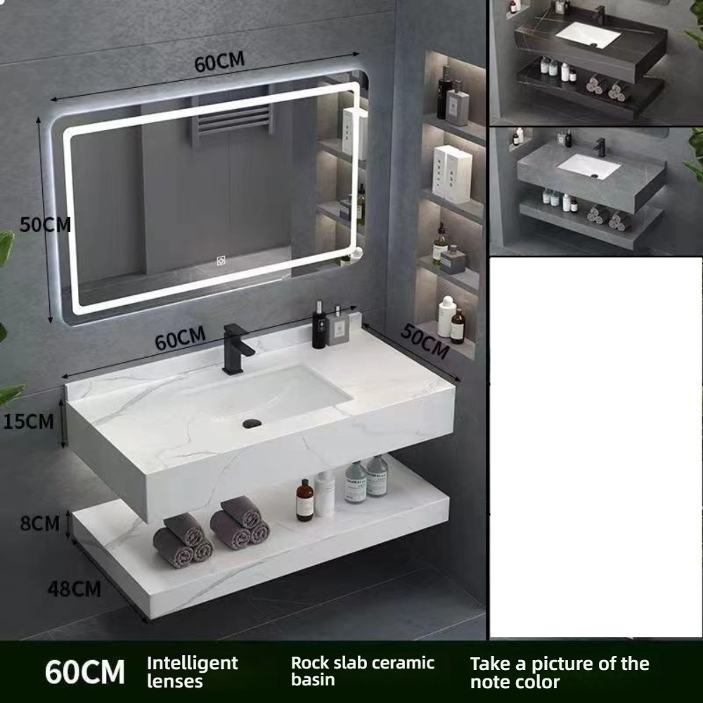 Vasque double couche 60 cm avec miroir intelligent