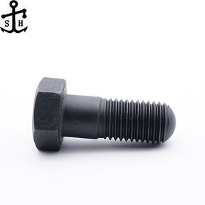 工場カスタムラウンドテールハーフスレッド六角頭ボルトANSIASMEB 18.2.1 UNC UNF A10グレード258黒炭素鋼六角ボルト - Product Image 2