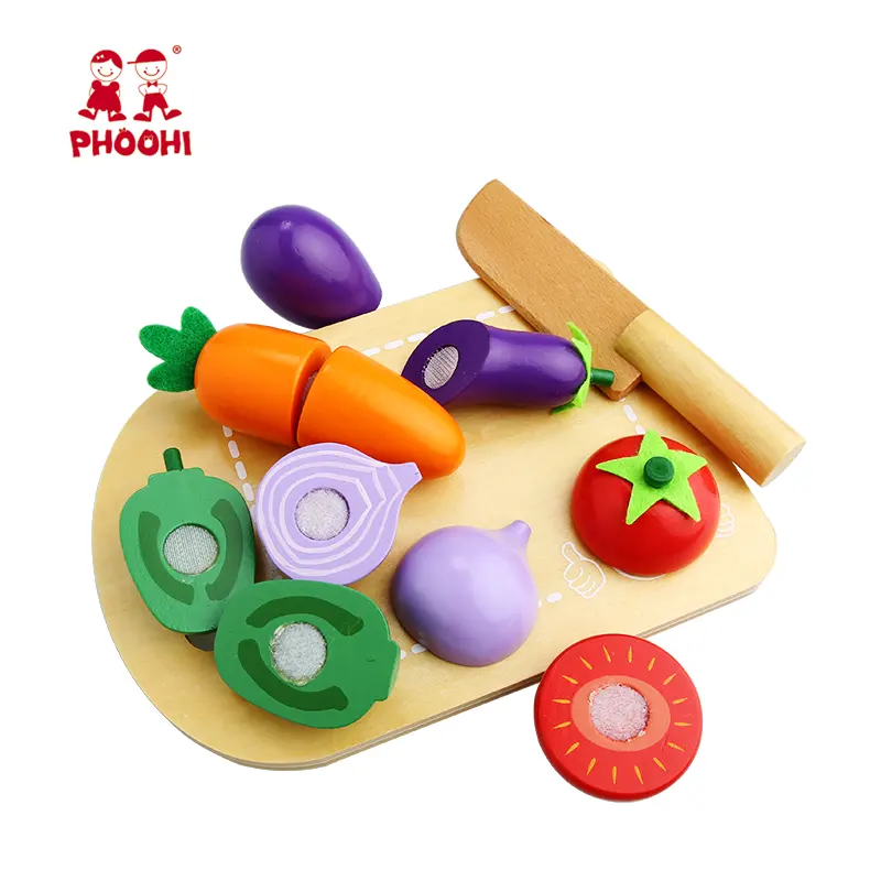 فوهي-لعبة مطبخ للأطفال ، لعبة تقطيع خضروات خشبية