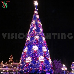 Natureza 3D decorativa comercial exterior árvore artificial árvore Cone Natal sem luzes