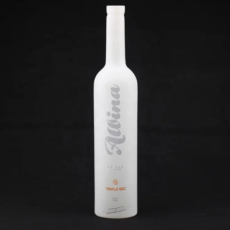750ml di Vetro di Bottiglie di Liquore di Vino Esotico Bianco Opaco Bottiglia di Vetro