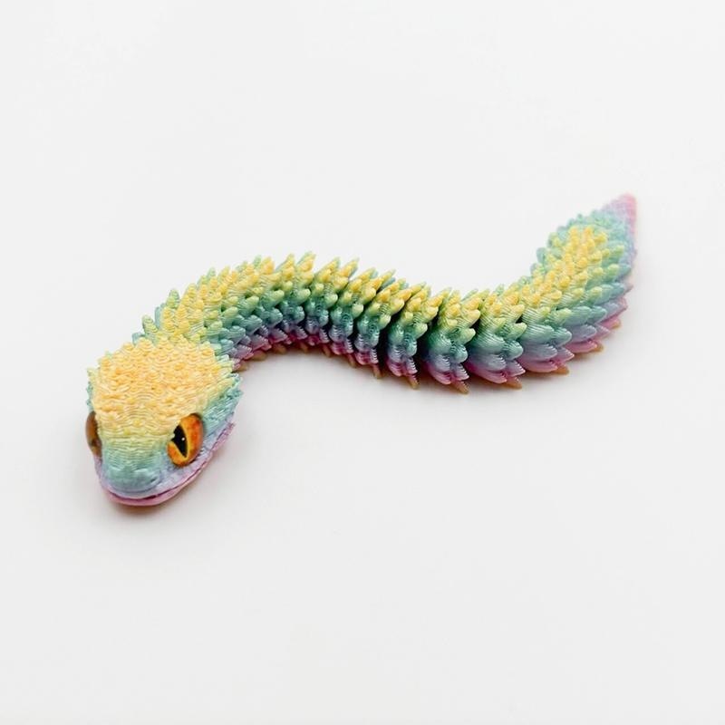 13cm Rainbow-colored viper baby