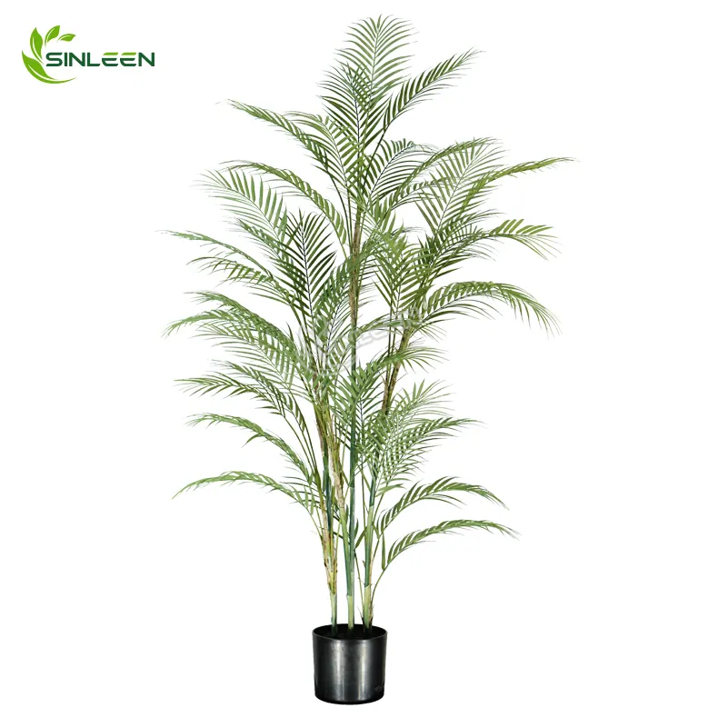 Tree palmera Artificial Plastic Palms Outdoor Fake Decor House Plant Indoor Faux Silk Plants Palm Trees