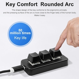 3 <strong>Keys</strong> <strong>Custom</strong> <strong>Keys</strong> Game Office PS Clip Macro Programming Keypad - Product Image 5