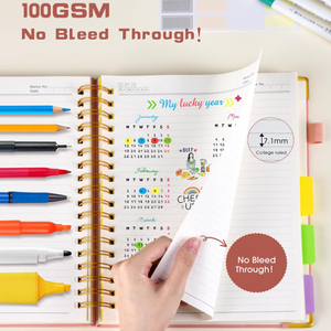 Removable 300 Sheet Hardcover Spiral PU <strong>Notebook</strong> Journal Leatherbound B5 <strong>Notebook</strong> for Vocational School <strong>Notes</strong>