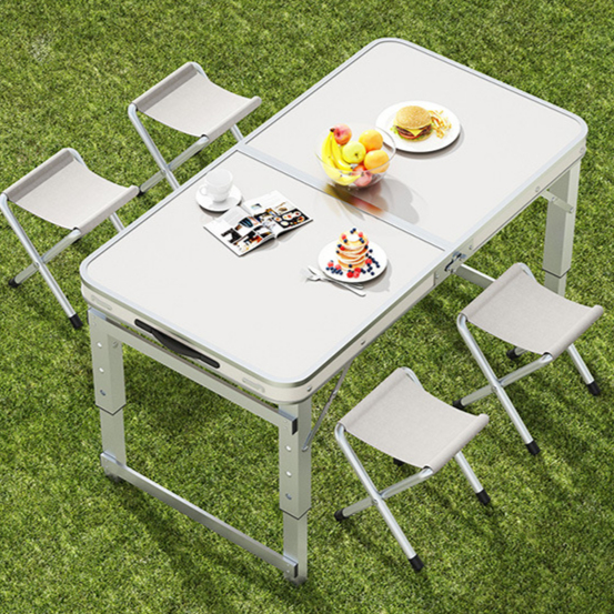 colorful 1.2m Iron Black Single Table + 2 Chairs