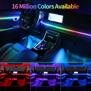 RGB <strong>LED</strong> Strip Lights for Car 12V DC App-Controlled Ambient Lighting with Remote Black <strong>PCB</strong> Plastic PVC Lamp Body EMC Certified - Product Image 2